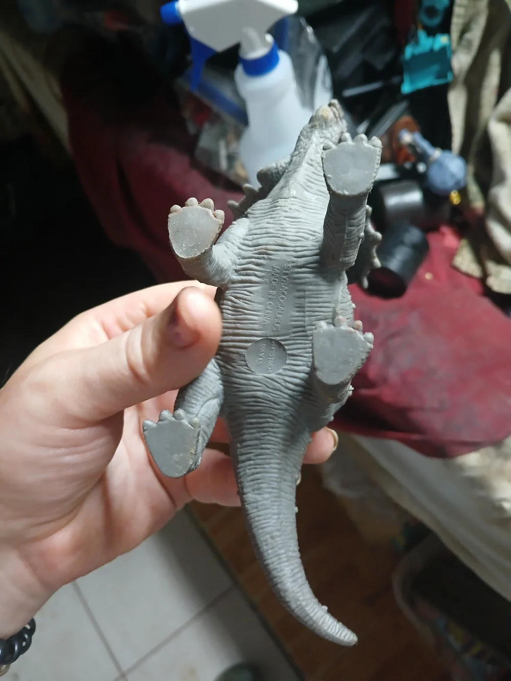 Gray Triceratops Action Figure Dinosaur Toy - Realistic Playset Piece